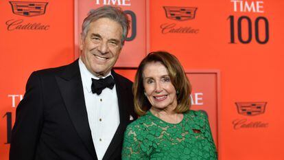 Nancy Pelosi and Paul Pelosi at the Time 100 Gala at Lincoln Center in New York on April 23, 2019. 