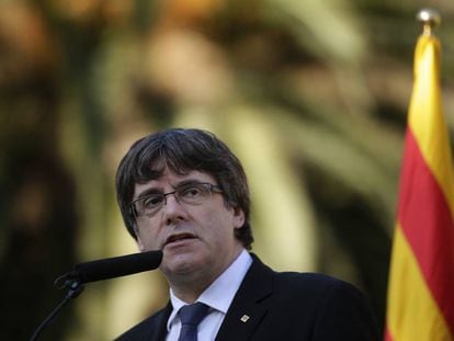 Catalan regional premier Carles Puigdemont, pictured on Sunday.