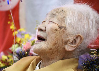 Kane Tanaka at her 117th birthday.