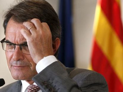Catalan premier Artur Mas during the press conference he gave after meeting Prime Minister Rajoy.