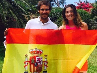 Nadal and Muguruza, in a Twitter photo.