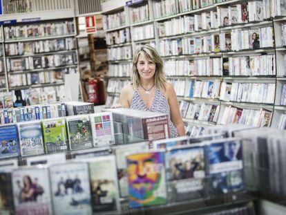 Aurora Depares manages the video store that her father founded in 1980.