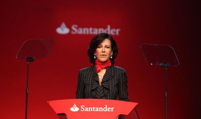 Ana Botín during an extraordinary meeting of shareholders on Monday.
