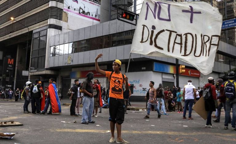 A protest in Caracas on July 18.