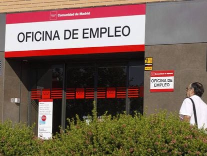 An unemployment office in Madrid.