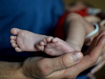 A baby born via surrogacy in Mexico in 2022.