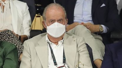 Juan Carlos I on December 17 at a tennis match in Abu Dhabi.