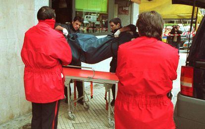 The body of the woman killed in 2000 by Guillermo Fernández Bueno.