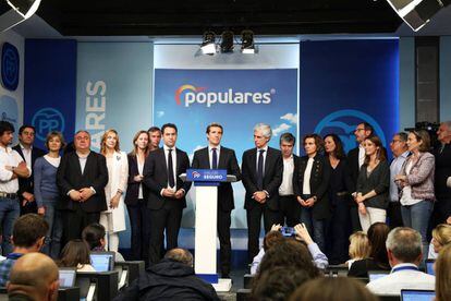 PP leaders making statements following a disastrous outcome for the conservative party.