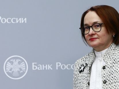 Elvira Nabiúllina, president of the Russian Central Bank, in February 2020.