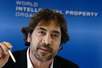 Javier Bardem at the Geneva conference this week.