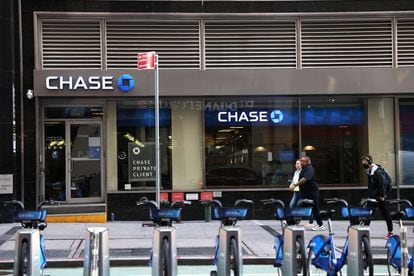A branch office of Chase Bank, of the JPMorgan Chase group, in New York.