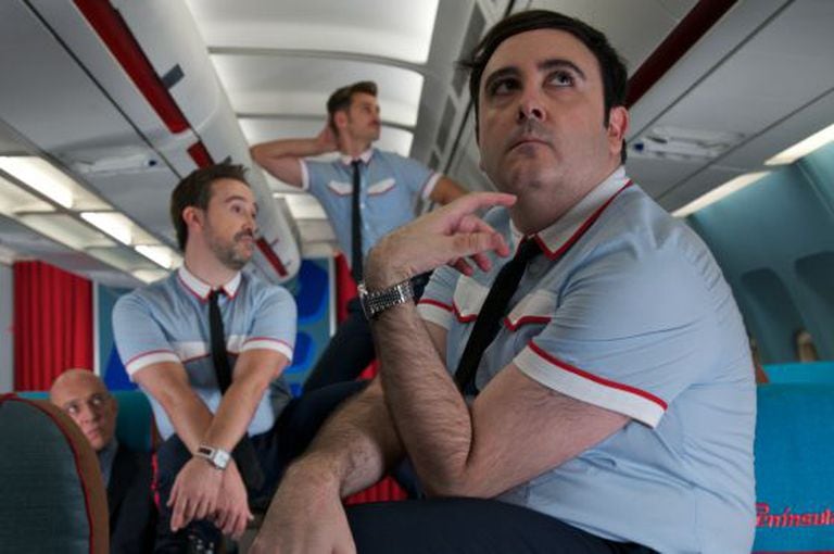 Carlos Areces (foreground), Javier Cámara (middle) and Raúl Arévalo (back) play a trio of camp flight attendants in I'm So Excited.