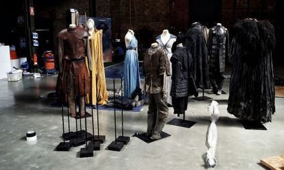 Some of the original costumes used by actors in the television series.