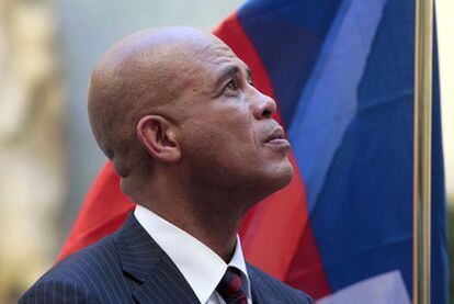 Michel Martelly, last Friday, during his first official visit to Spain.