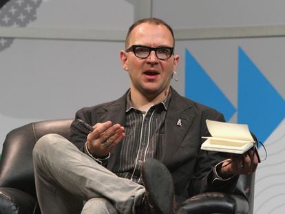 Writer and activist Cory Doctorow at a conference in the U.S. in 2014.