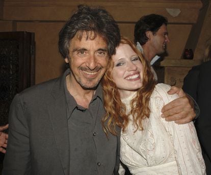 Al Pacino and Jessica Chastain in 2006.