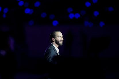 Nayib Bukele during the opening ceremony of the Central American and Caribbean Games, in San Salvador.