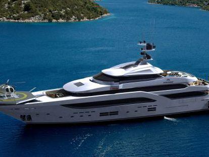 The largest luxury yacht made in Spain, the 46-meter Steel Amaranta by Astondoa.