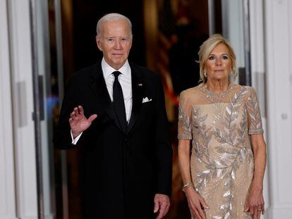 U.S. President Joe Biden and first lady Jill Biden for an official State Dinner at the White House in Washington, October 25, 2023.