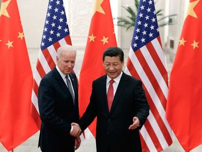 Joe Biden and Xi Jinping, during a meeting in Beijing.