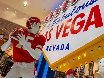 Super Bowl XVIII souvenirs for sale in Las Vegas.