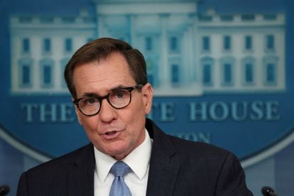 The spokesperson for the U.S. National Security Council, John Kirby, during a press conference on January 10.