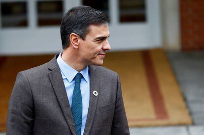 Spanish Prime Minister Pedro Sánchez at La Moncloa palace on Tuesday.