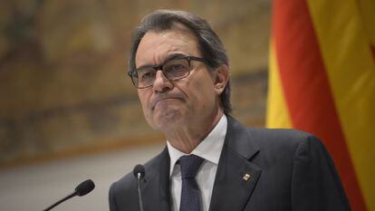 Artur Mas during his press conference.