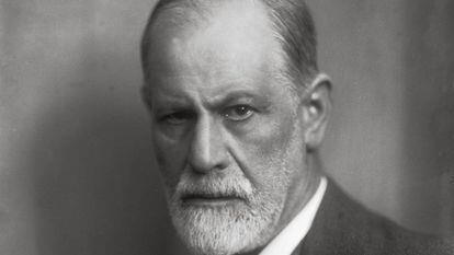 Sigmund Freud, the father of psychoanalysis, in a photograph taken in 1921.
