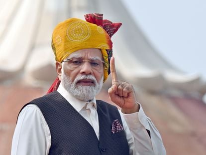 Indian Prime Minister Narendra Modi in New Delhi on August 15, the country’s Independence Day.