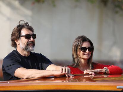 Penélope Cruz and Javier Bardem in Venice, in a file photo from September 2021. 