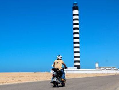 Dakhla Lighthouse, the former Villa Cisneros, in Western Sahara, in a 2022 image.