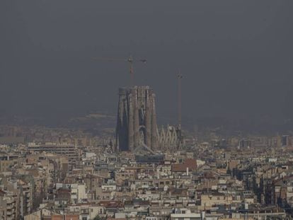 Air pollution in Barcelona in January, before the coronavirus pandemic.