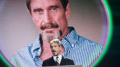 John McAfee, during a conference in Beijing in 2016.