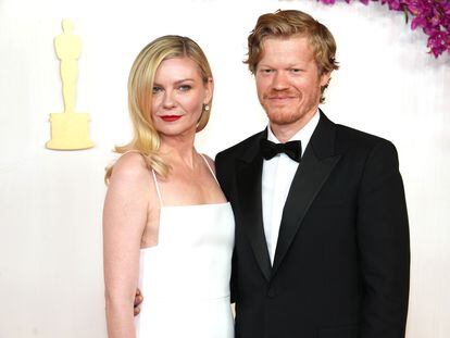 Kirsten Dunst and Jesse Plemmons at the Oscars, on March 10, 2024, in Hollywood (California).