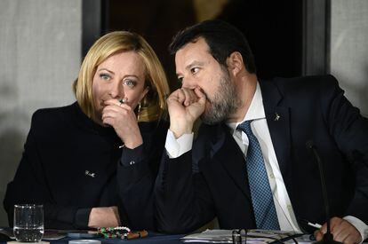 Giorgia Meloni y Matteo Salvini