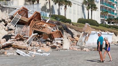 The damage left by Hurricane Ian on Daytona Beach.