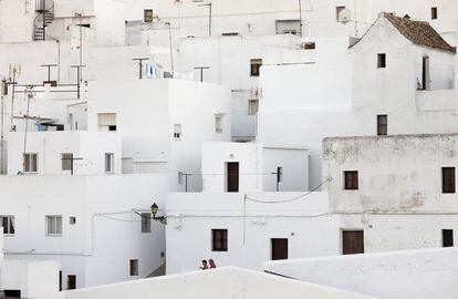 Spain’s exotic white villages have more than a touch of North Africa about them. Pictured here is the hilltop town of Vejer de la Frontera, a 20-minute drive from the lighthouse at Cape Trafalgar.