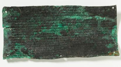The Botorrita bronze plaque, the longest surviving Celtiberian text, was found in Spain in 1970.