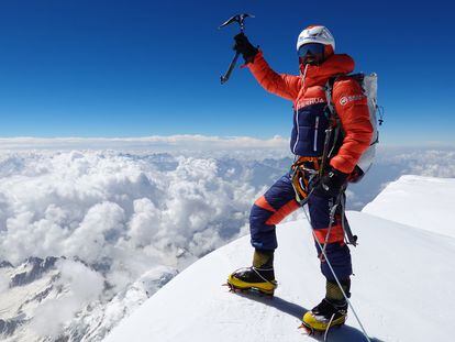 Kazuya Hiraide, at the top of Tirich Mir in July.