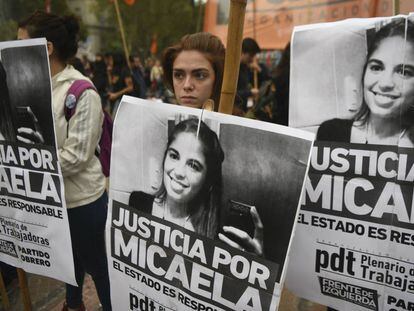 Marchers demand justice for Micaela García.