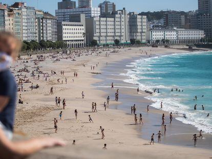Riazor beach in A Coruña, Galicia, late last month.