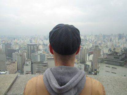 Spaniard Luis gazes at the S&atilde;o Paolo skyline.