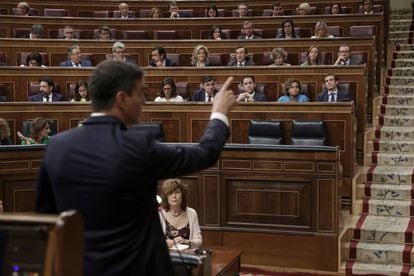 Spanish Prime Minister Pedro Sánchez in Congress last week.
