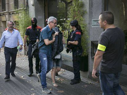 One of the people arrested during the raid at Yubari restaurant in Barcelona.