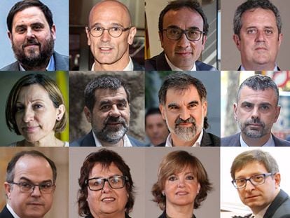 The 12 pro-independence leaders who went on trial.