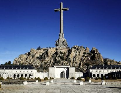 A giant cross towers over the Valley of the Fallen, north of Madrid.
