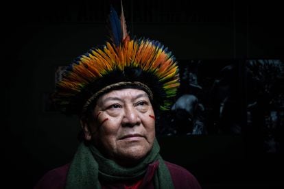 Brazilian Yanomami shaman Davi Kopenawa Yanomami.