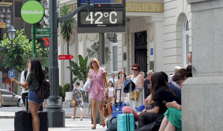 Sweltering temperatures in Bilbao.